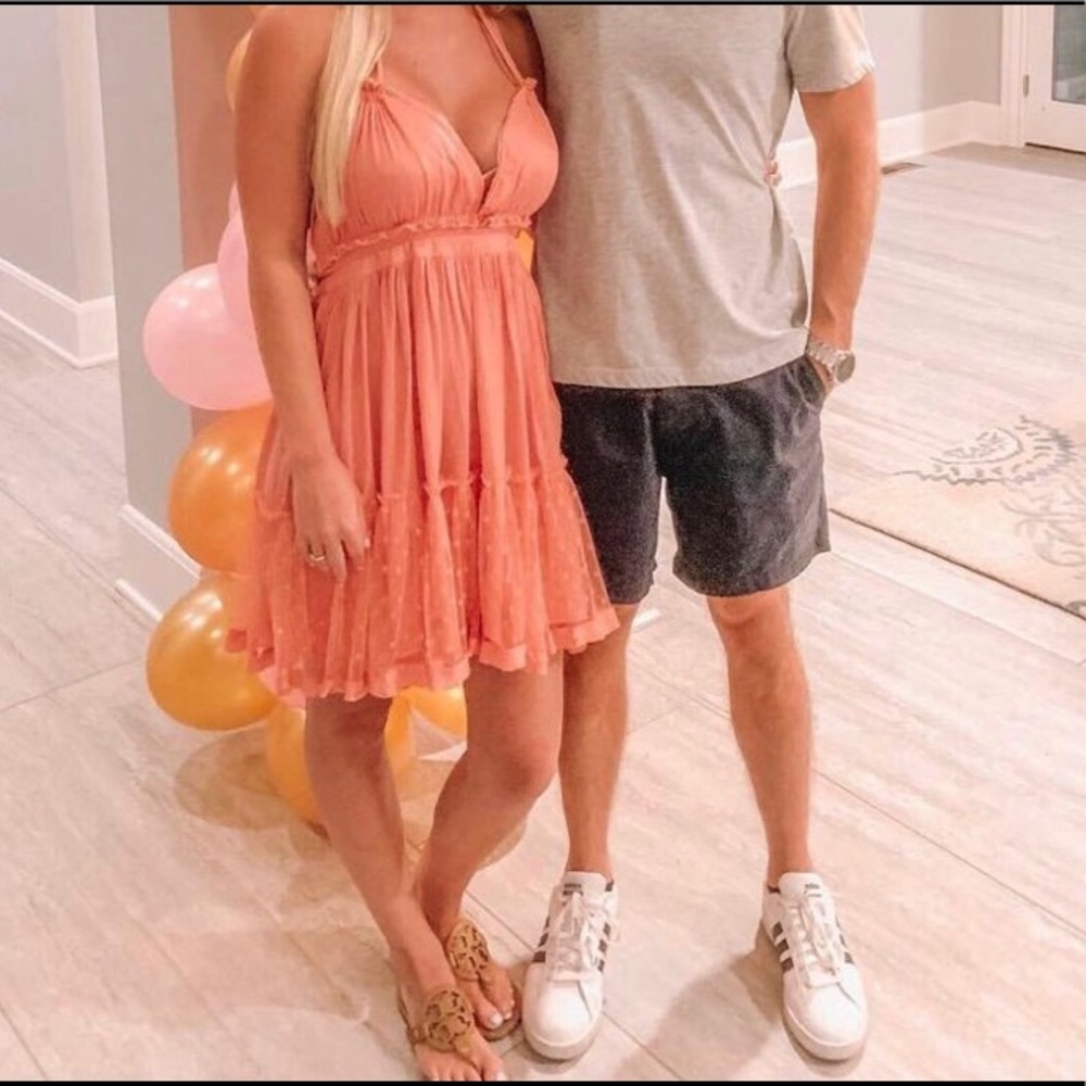Pink halter dress